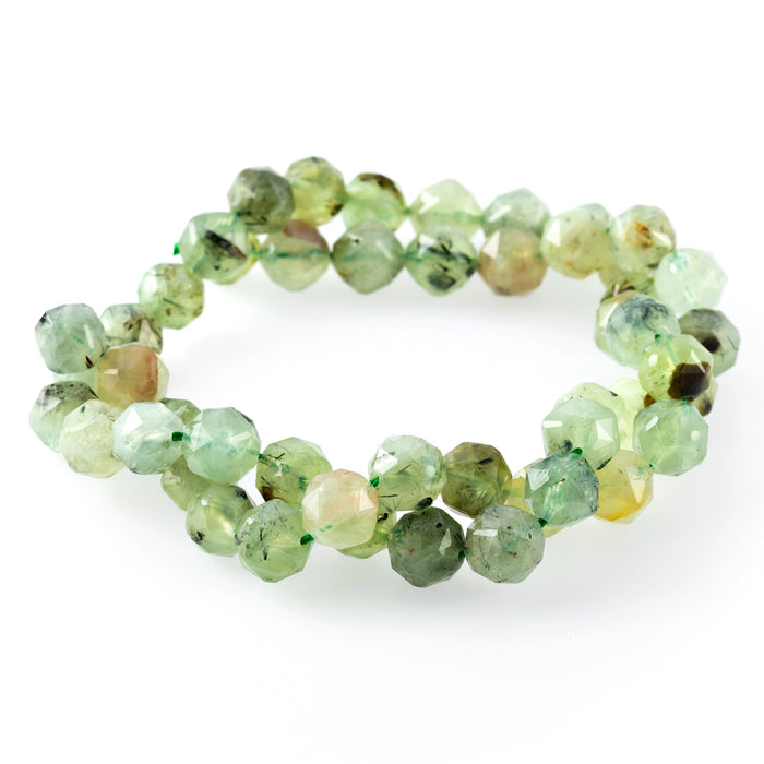 Prehnite 8mm Double Heart Faceted - 15-16 Inch