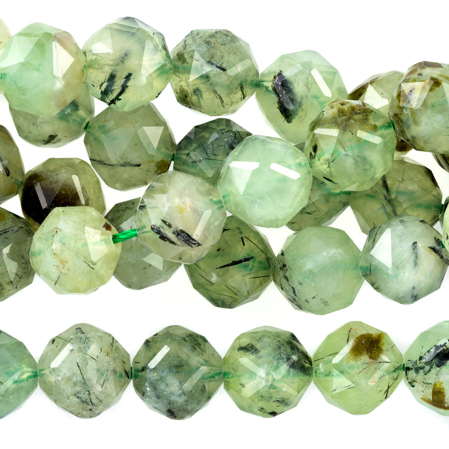 Prehnite 8mm Double Heart Faceted - 15-16 Inch