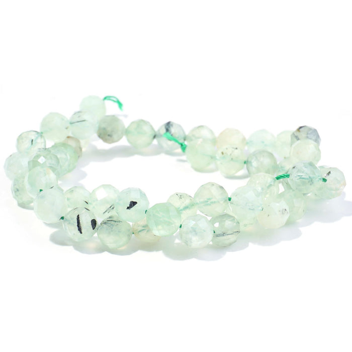 Prehnite 8mm Round Faceted A Grade - 15-16 Inch