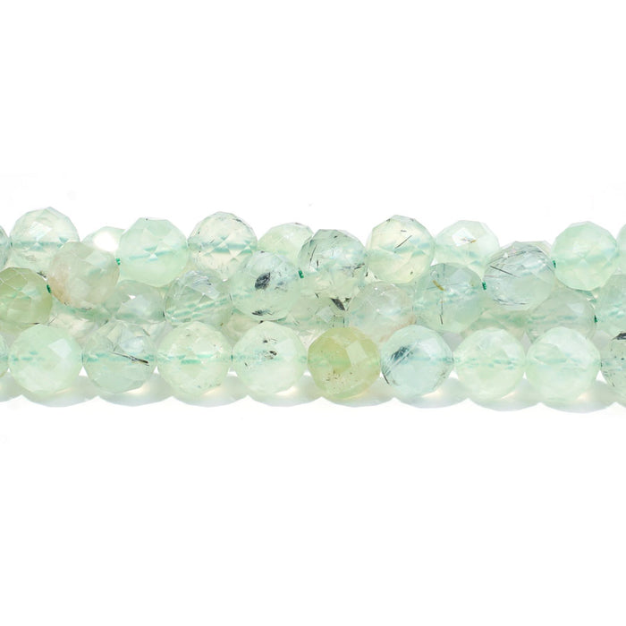 Prehnite 8mm Round Faceted A Grade - 15-16 Inch