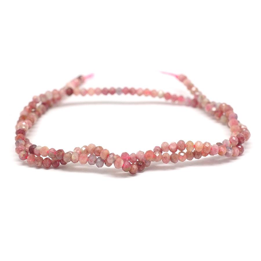 Pink Tourmaline Faceted 3mm Rondelle - 15-16 Inch
