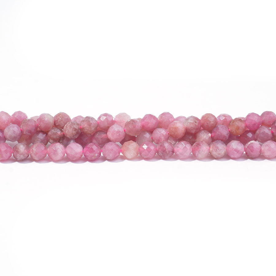 Pink Tourmaline 4mm Round Faceted A Grade - 15-16 Inch