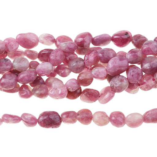 Pink Tourmaline 8x10mm Pebble 15-16 Inch