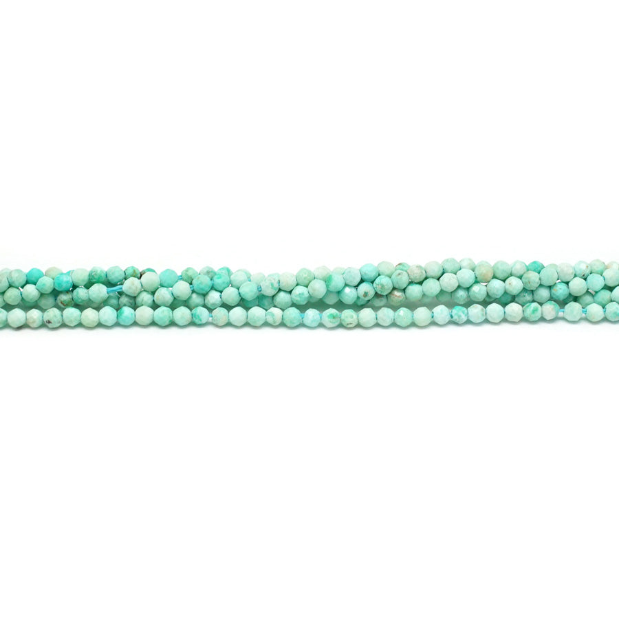 Peruvian Turquoise 2mm Faceted Round - 15-16 Inch