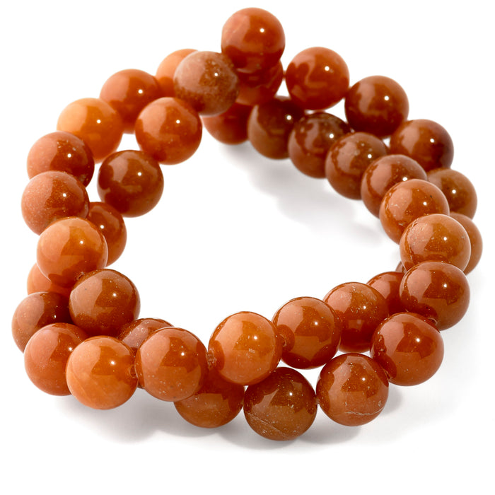 Red Aventurine 10mm Round - 15-16 Inch