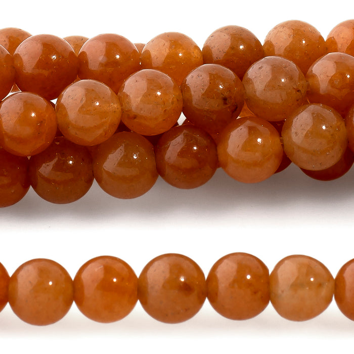 Red Aventurine 4mm Round - 15-16 Inch