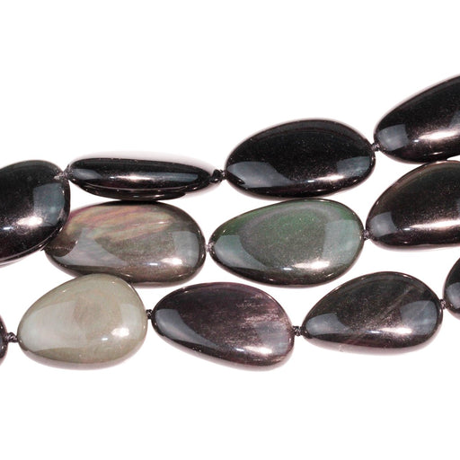 Rainbow Obsidian 20x24-22x42mm Irregular Oval 15-16 Inch