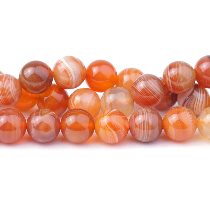 Red Botswana Agate 10mm Round - 15-16 Inch