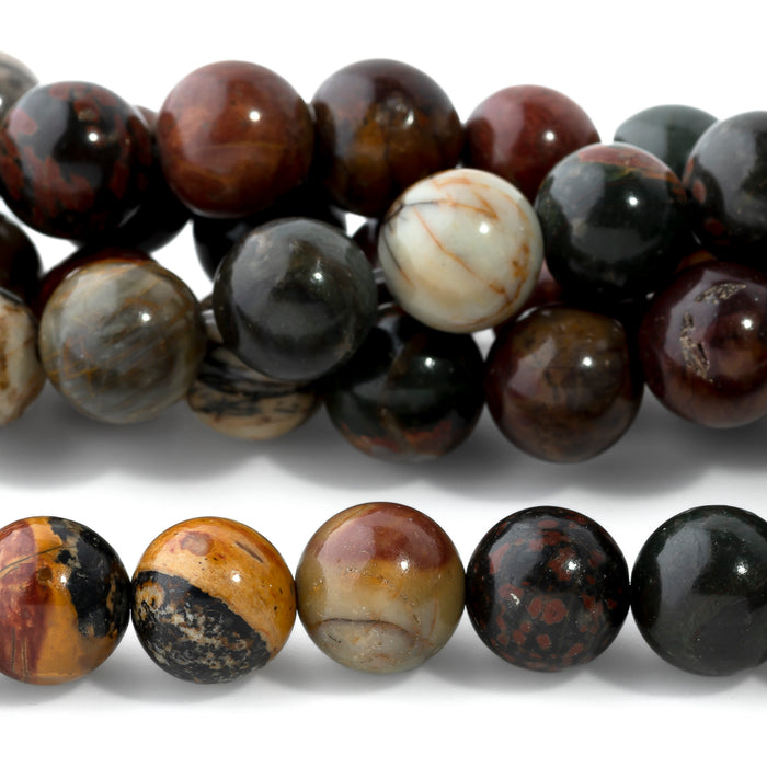 Red Creek Jasper 10mm Round - 15-16 inch