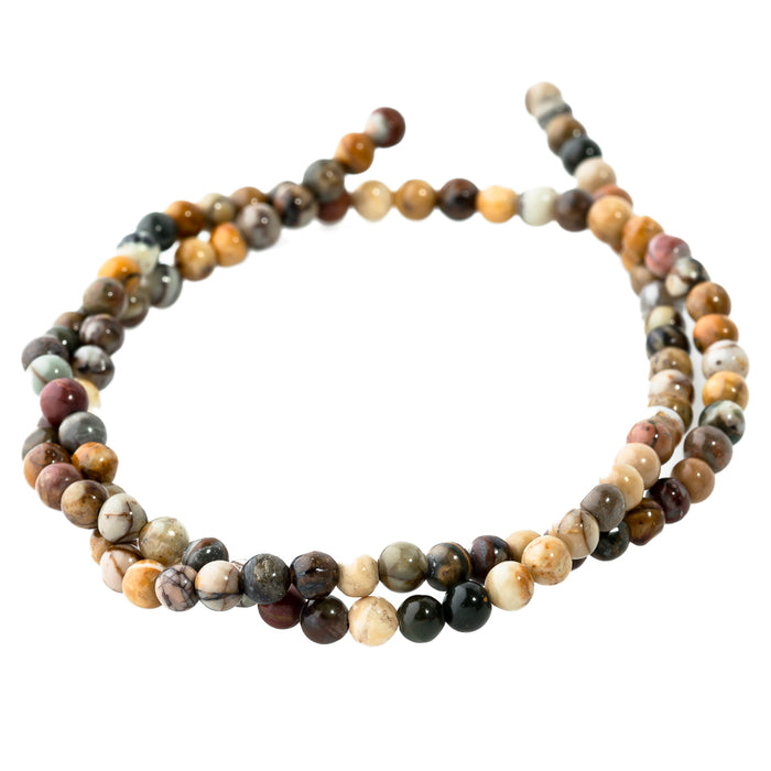 Red Creek Jasper 4mm Round - 15-16 inch