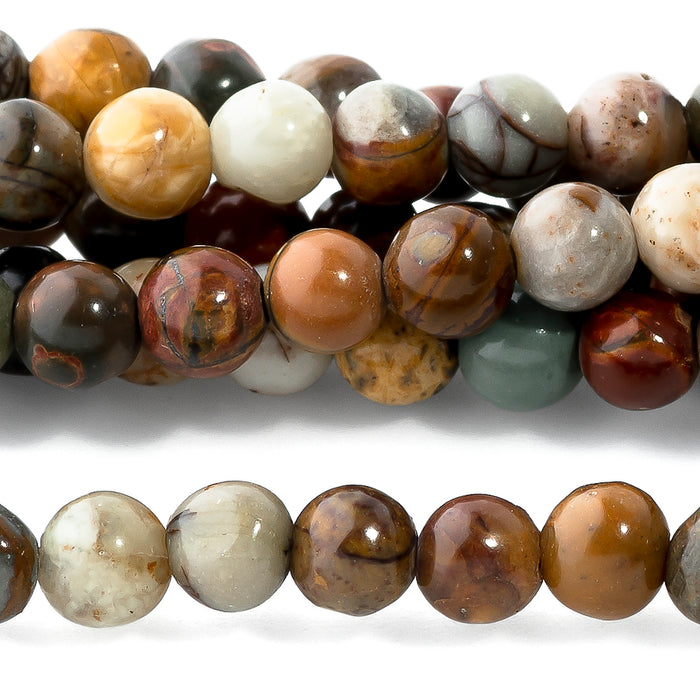 Red Creek Jasper 4mm Round - 15-16 inch