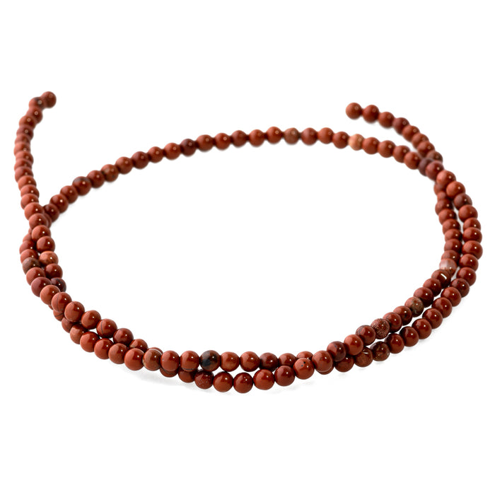 Red Jasper 3mm Round - 15-16 Inch