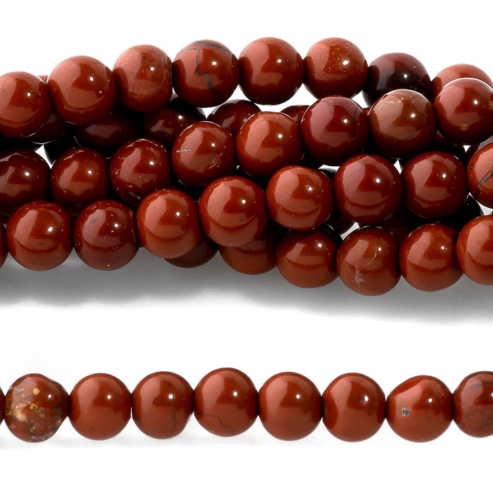 Red Jasper 3mm Round - 15-16 Inch