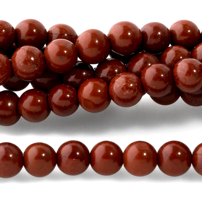 Red Jasper 4mm Round - 15-16 Inch