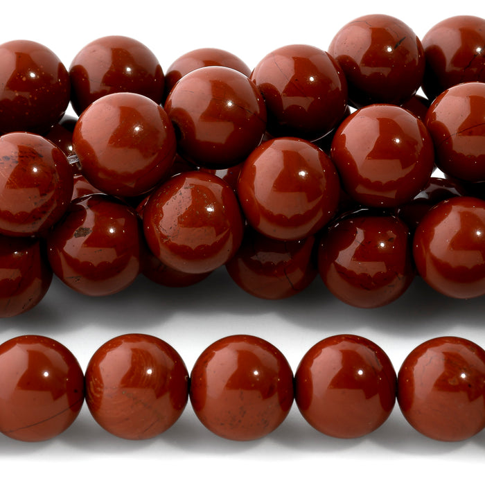 Red Jasper 8mm Round - 15-16 Inch