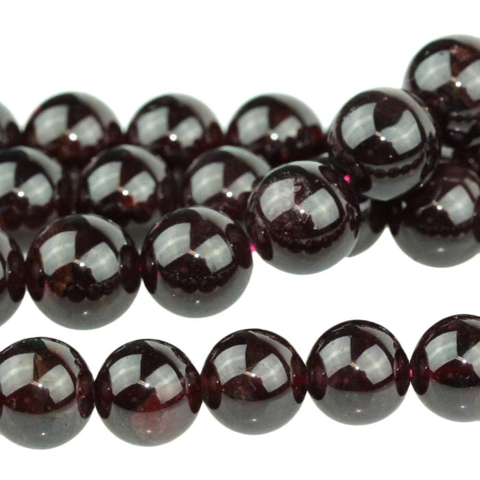 Red Garnet 10mm Round 8-Inch