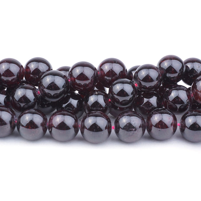 Red Garnet Natural 10mm Round AA Grade - 15-16 Inch