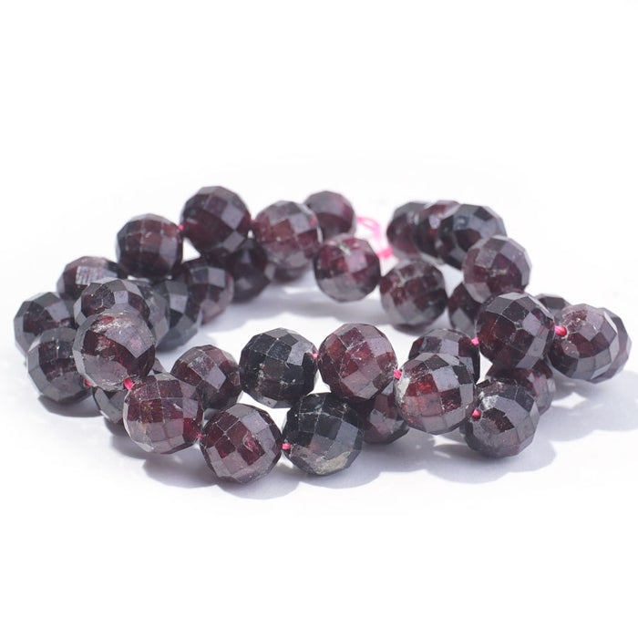 Red Garnet 10mm Round Faceted - 15-16 Inch