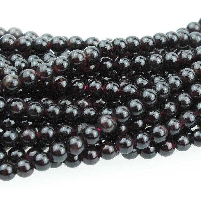 Red Garnet 3mm Round 15-16 Inch