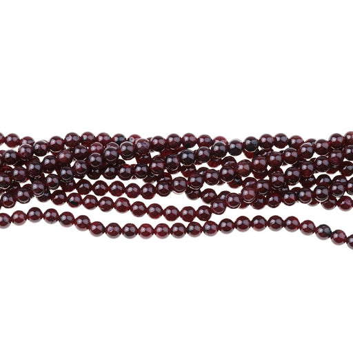 Red Garnet 4mm Round 15-16 Inch