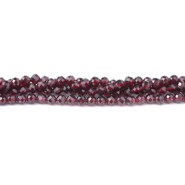 Red Garnet 4mm Faceted Round 15-16