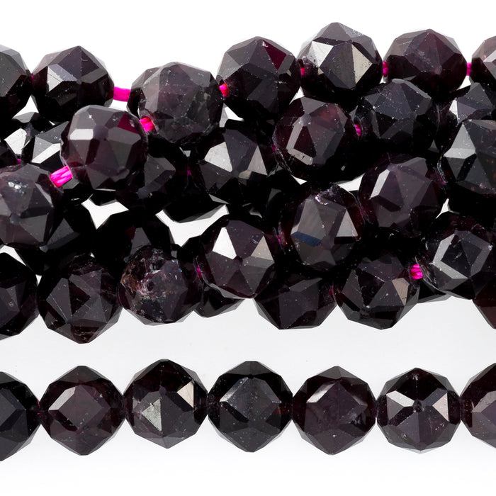 Red Garnet 6mm Double Heart Faceted - 15-16 Inch