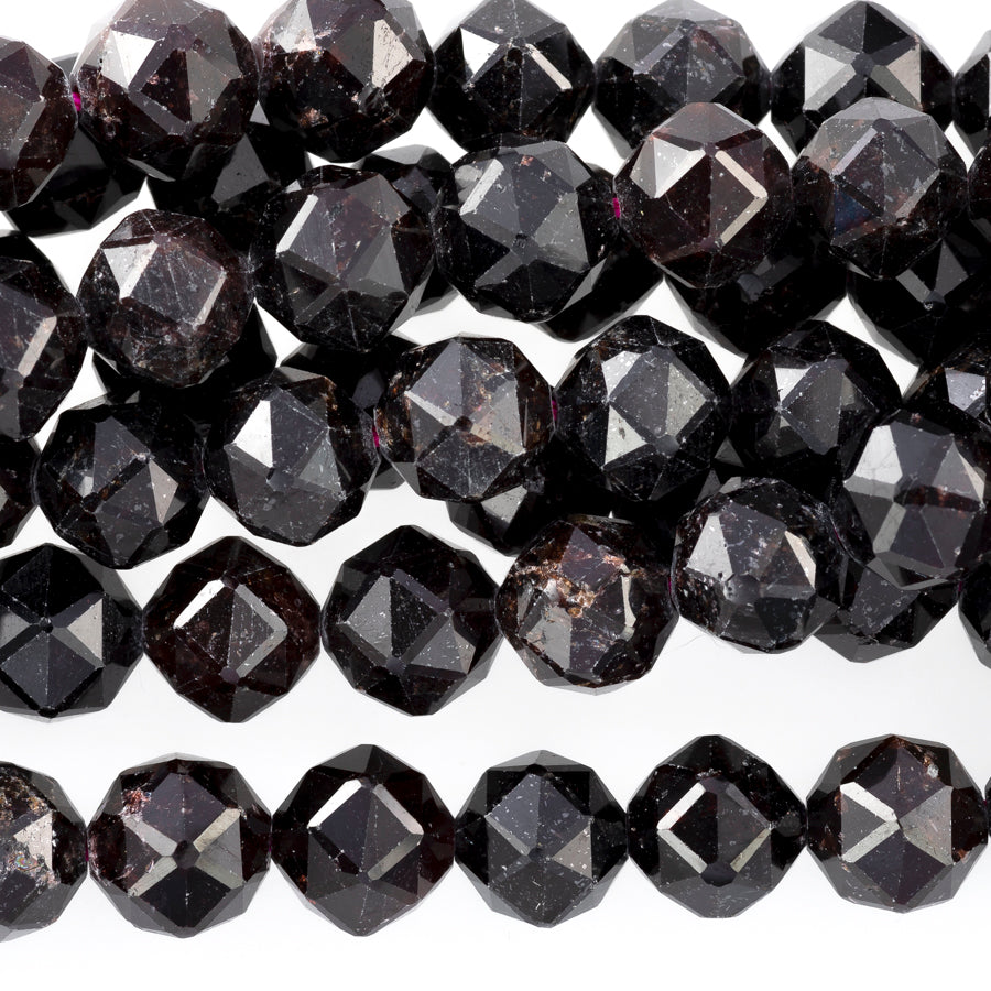 Red Garnet 8mm Double Heart Faceted - 15-16 Inch