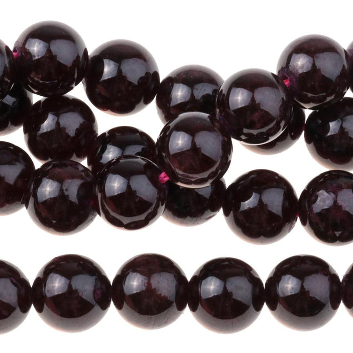 Red Garnet 8mm Round 15-16 Inch