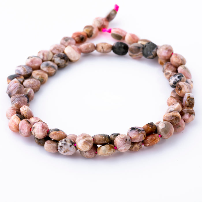 Rhodochrosite 6mm Coin Faceted - 15-16 Inch