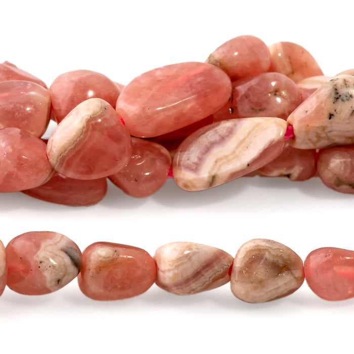 Rhodochrosite 7x9-8x10mm Pebble A Grade - 15-16 Inch