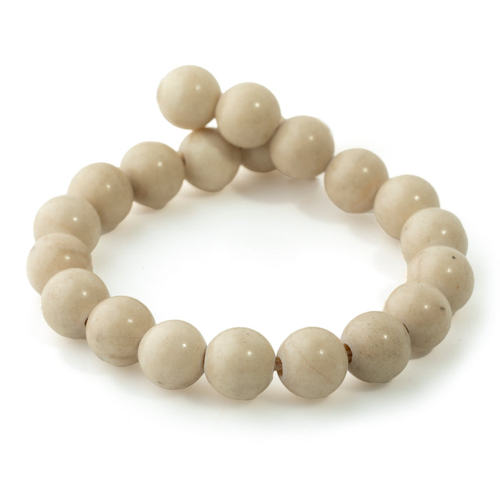 River Stone 10mm Round - Large Hole Beads