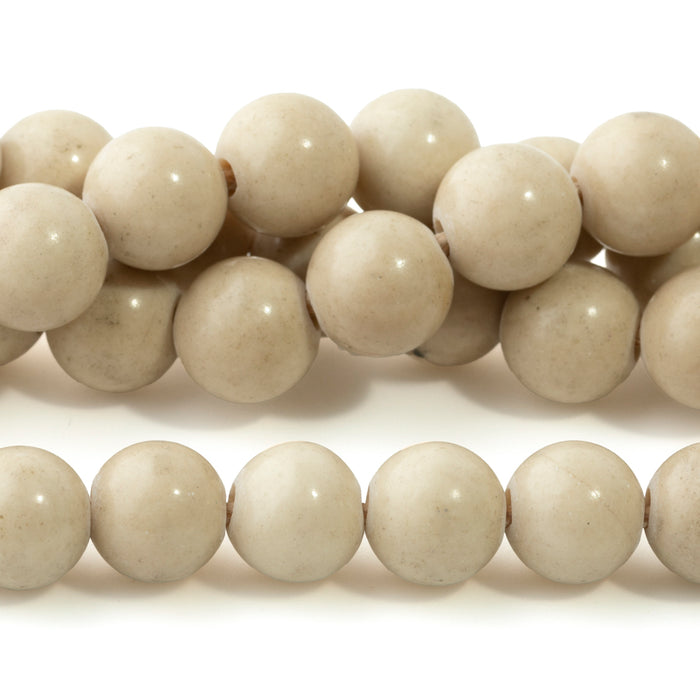 River Stone 10mm Round - Large Hole Beads