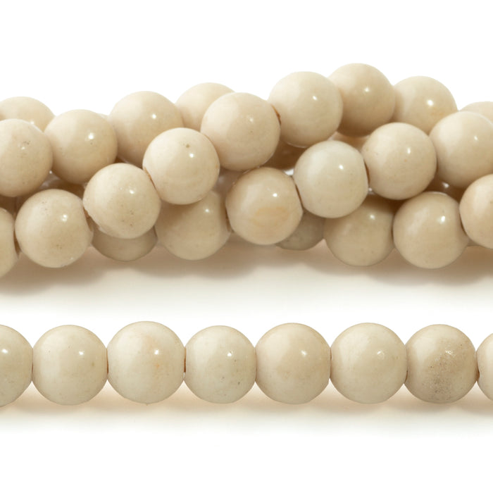 River Stone 6mm Round - Large Hole Beads