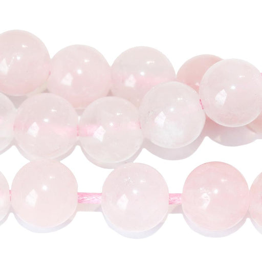 Rose Quartz 10mm Large Hole Round 8-Inch