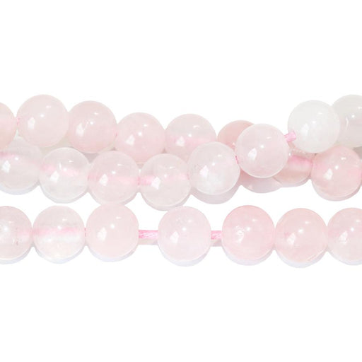 Rose Quartz 10mm Large Hole Round 8-Inch