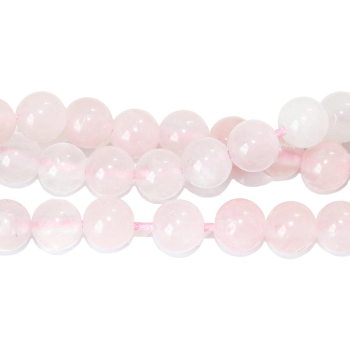 Rose Quartz 10mm Large Hole Round 8-Inch