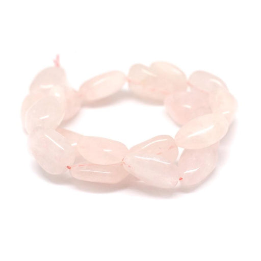 Rose Quartz Tumbled 14x20-18x25mm Nugget - 15-16 Inch