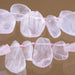 Rose Quartz 15x20mm Rough Top Drill Oval 15-16 Inch