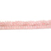 This is a Dakota Stones 3x4mm Rose Quartz Gemstone strand with faceted rondelle beads in 15-16 inch strand.