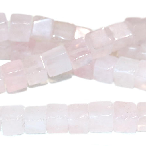 Rose Quartz 6mm Cube 8-Inch