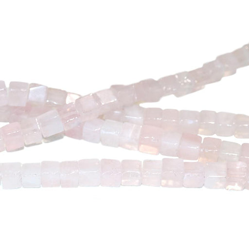 Rose Quartz 6mm Cube 8-Inch