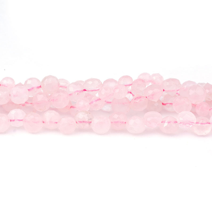 Rose Quartz Dyed 6mm Tear Drop Faceted - 15-16 Inch