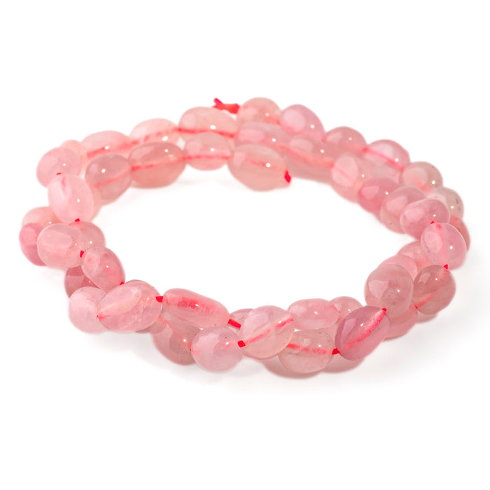 Rose Quartz 7x9-8x10mm Pebble - 15-16 Inch