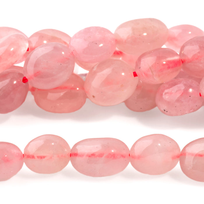 Rose Quartz 7x9-8x10mm Pebble - 15-16 Inch