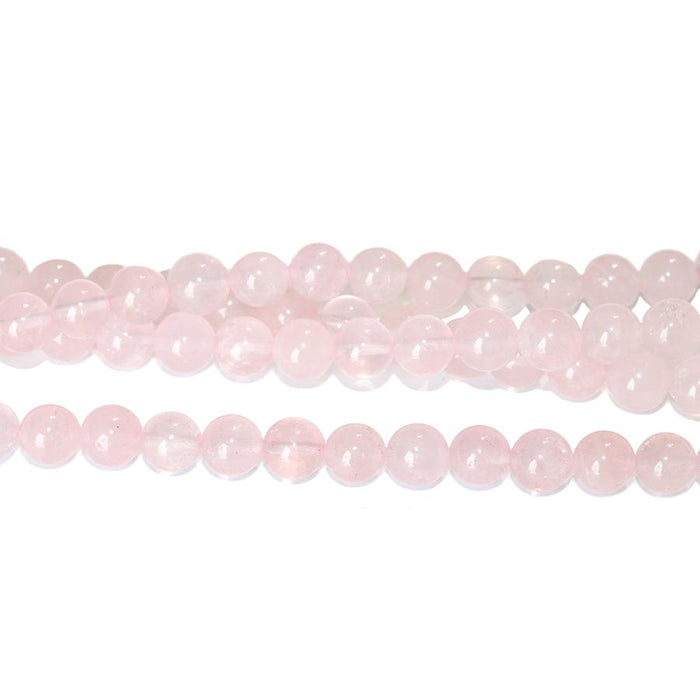 Rose Quartz 8mm Round 8-Inch