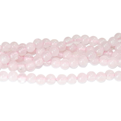 Rose Quartz 8mm Large Hole Round 8-Inch