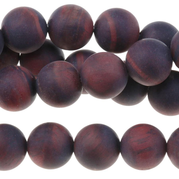 MATTE Red Tiger Eye 10mm Round 15-16 Inch