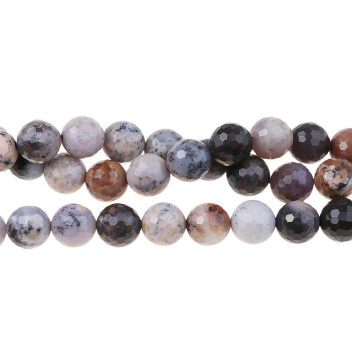 Sage Agate 10mm Faceted Round 15-16 Inch