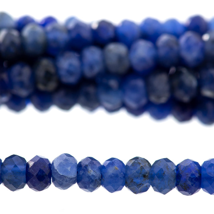 Sodalite 3mm Rondelle Faceted A Grade - 15-16 Inch