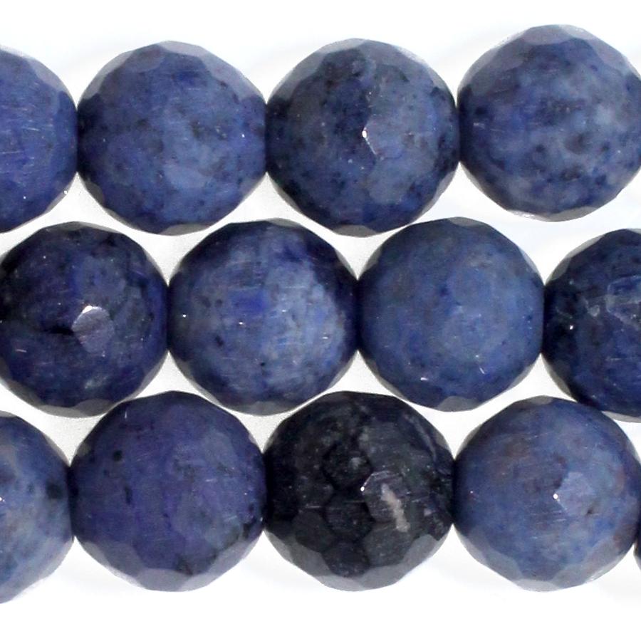 Sunset Dumortierite 10mm Large Hole Faceted Round 8-Inch